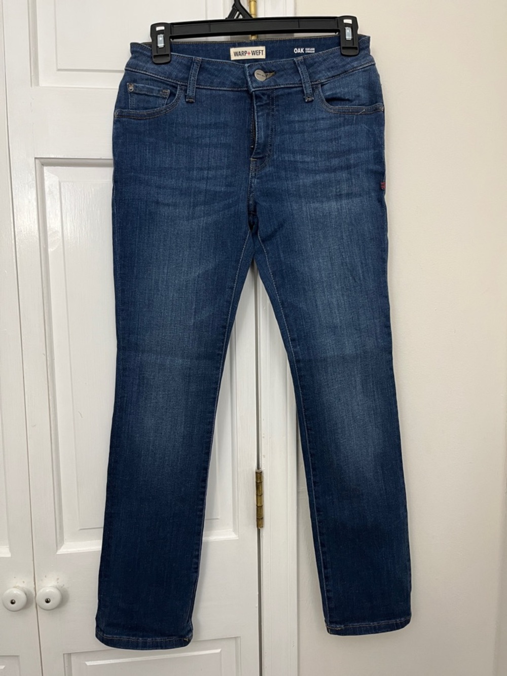 Warp + Weft Straight-Leg Jeans in Dark Blue Indigo